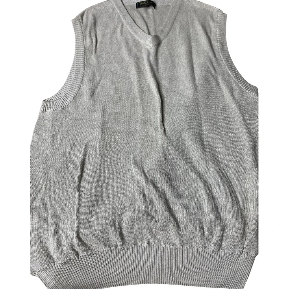 Mens XL Bobby Jones Collection Gray Pullover Sweater Vest Grandpa‎ Golf Preppy